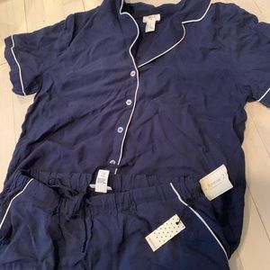 Forever 21 Navy PJ Set, Size Small